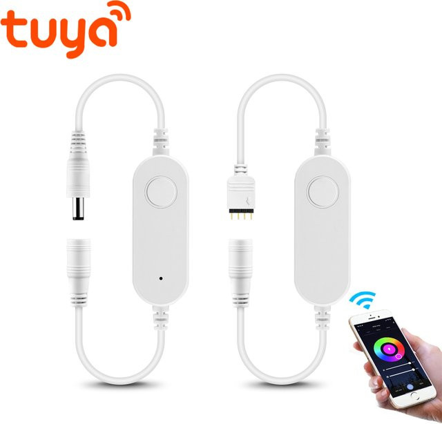 Tuya Smart WIFI LED Controller Rybakov für 12V 5050 2835 COB Neon Band, dimmbarer 4pin DC LED Dimmer in Weiß - Bild 1