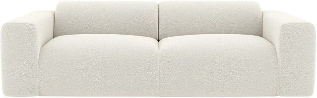 Vente-unique Sofa Pogni in Weiß mit Bouclé-Stoff, Breite: 245 cm - Bild 1