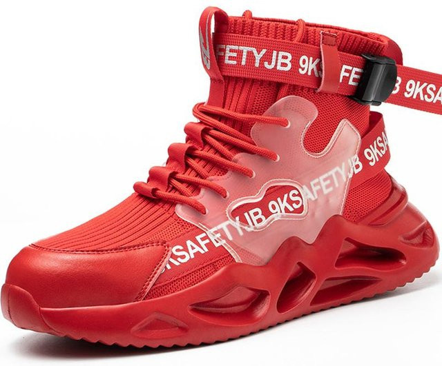 Shoekeeper Sicherheitsstiefel für Herren und Damen mit Stahlkappe in Rot, Größe 39 - Bild 1