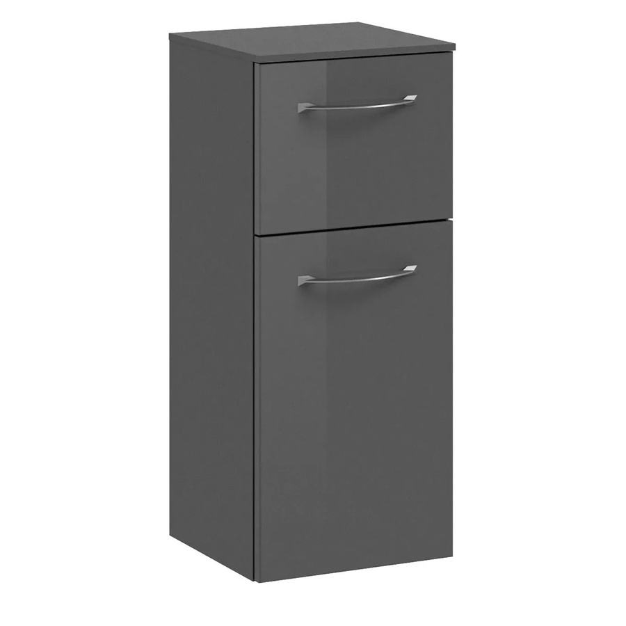 Pelipal Bad-Hängeschrank Quantum 06 in Anthrazit mit Soft-Close-Türen und Regalböden, Breite: 30 cm, Höhe: 73 cm - Bild 1