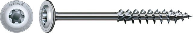 Spax Tellerkopf Holzschraube mit T-Star Plus-Antrieb aus Stahl, Farbe: Silber, Durchmesser: 8 mm, Länge: 180 mm - Bild 1
