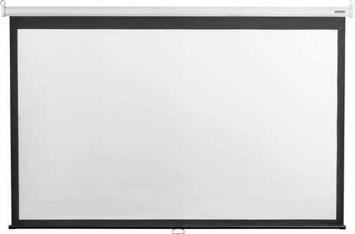 SpeaKa Professional Rolloleinwand SP-PS-501 in Weiß, Bildformat 16:9, B: 265 cm, H: 149 cm - Bild 1