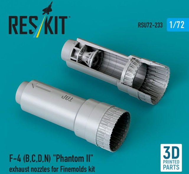 FineMolds F-4 Phantom II Exhaust nozzles, 3D Printed - Bild 1