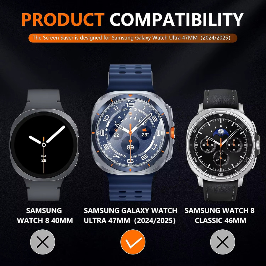 Samsung Displayschutzfolie Galaxy Watch Ultra 47mm, transparent, Unisex - Bild 2