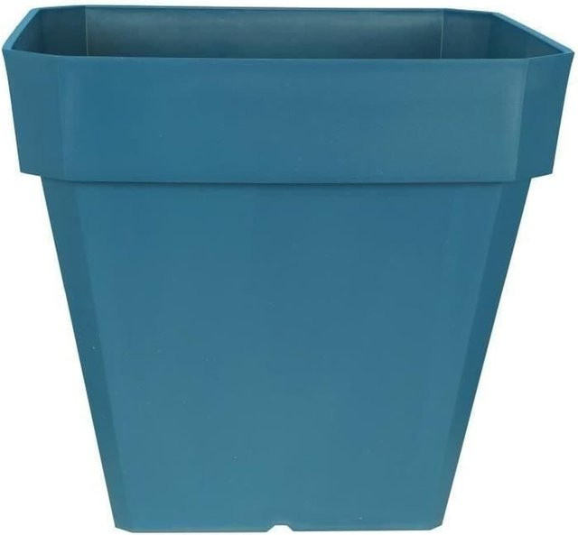Quadratischer Blumenkasten RIVIERA SOLEILLA aus Kunststoff in Blau, B/T/H: 50 x 50 x 50 cm - Bild 1