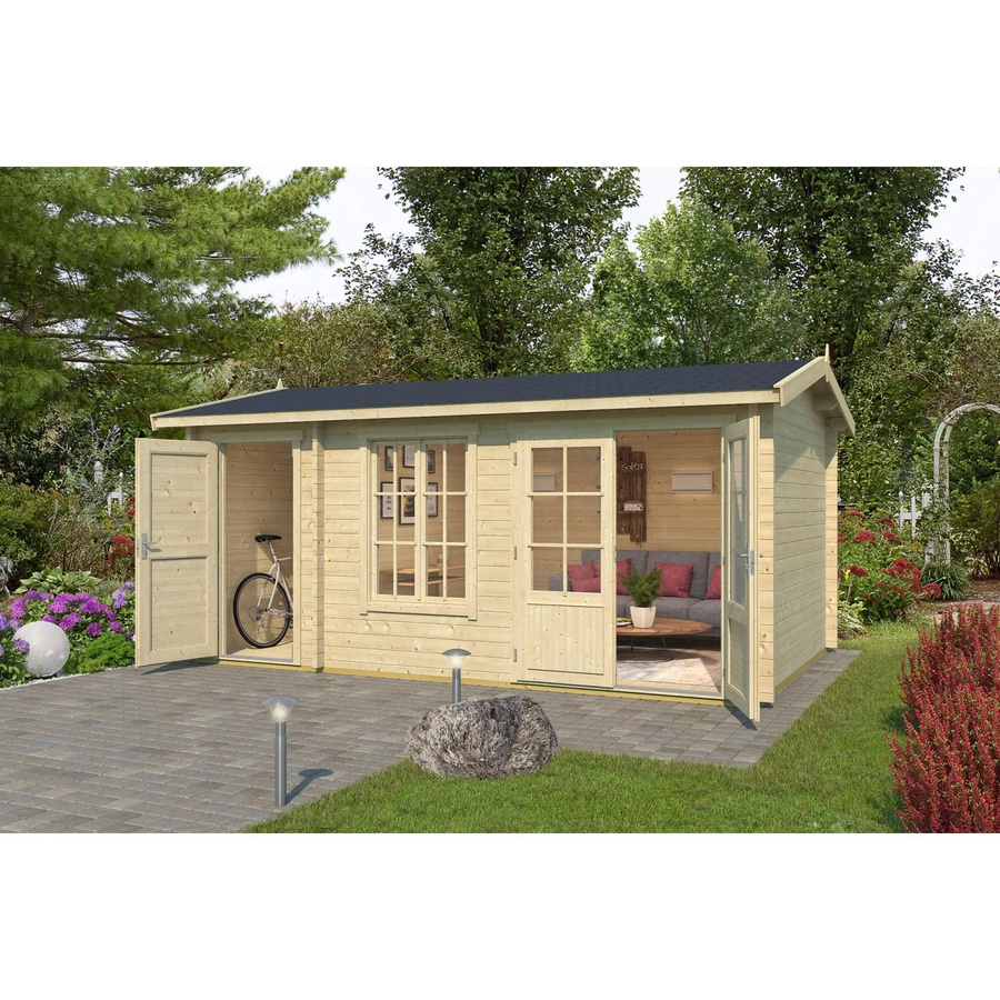 Lasita Gartenhaus Wrexham Maja aus Holz mit Satteldach, naturbelassen, braun, B/H/T: 525 x 250,8 x 350,8 cm - Bild 2