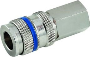 Schneider Electric Schnellkupplung SK-FE-NW7,8-EURO-G1/4i aus verzinktem Edelstahl in Silber - Bild 1