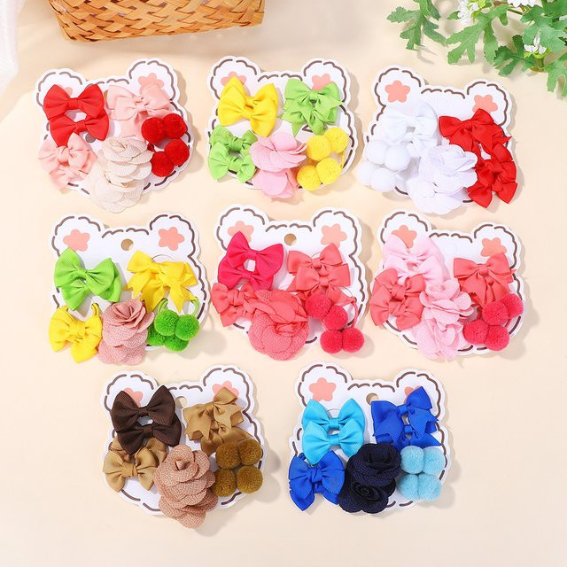 BABY BOWS Scrunchies Blumen Bogen Haargummis, 40 Stück, Kinder - Bild 1