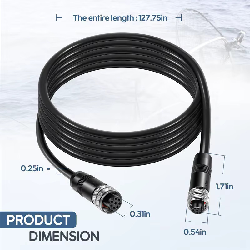 Humminbird Boot-Ethernet-Kabel 720073-2 AS EC 10E in Schwarz, 3 Meter Länge für SOLIX, Helix G2N, G1, Onix, ION und die Serien 1100, 900, 800, 700 - Bild 2