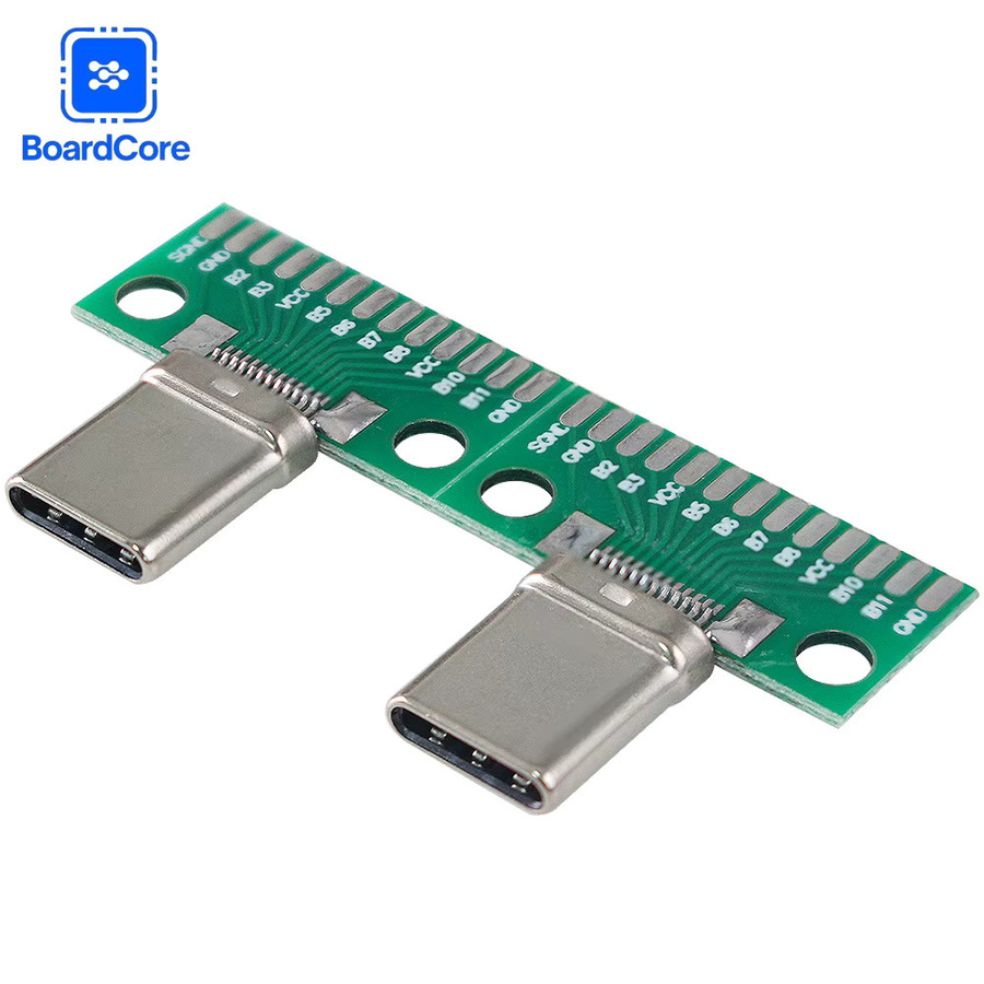 YTDMEN USB-C Typ-C Test PCB Board Adapter Set für Datenleitung und Kabelübertragung, Grün, 2/4 Stück - Bild 2