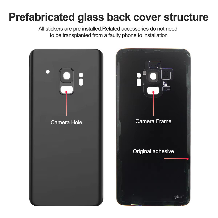 Sinmaytai Akku-Rückabdeckung für Samsung S9 Plus in Gold inklusive Glasplatte und Kameraobjektiv-Ersatz - Bild 3
