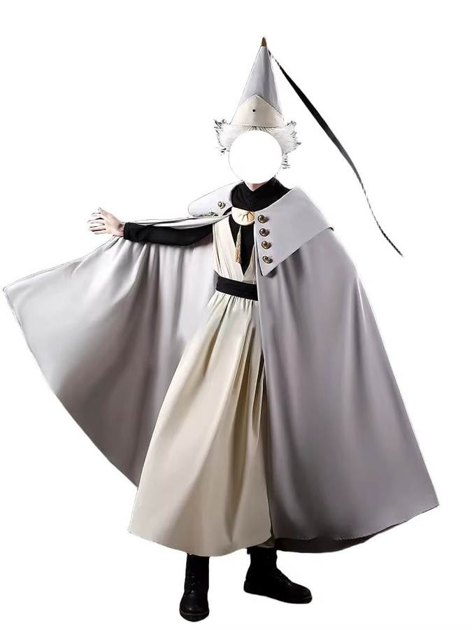 WakuWaku Qifrey Coco Cosplay Kostüm, Hexenhut, Umhang, Perücke, Unisex - Bild 3