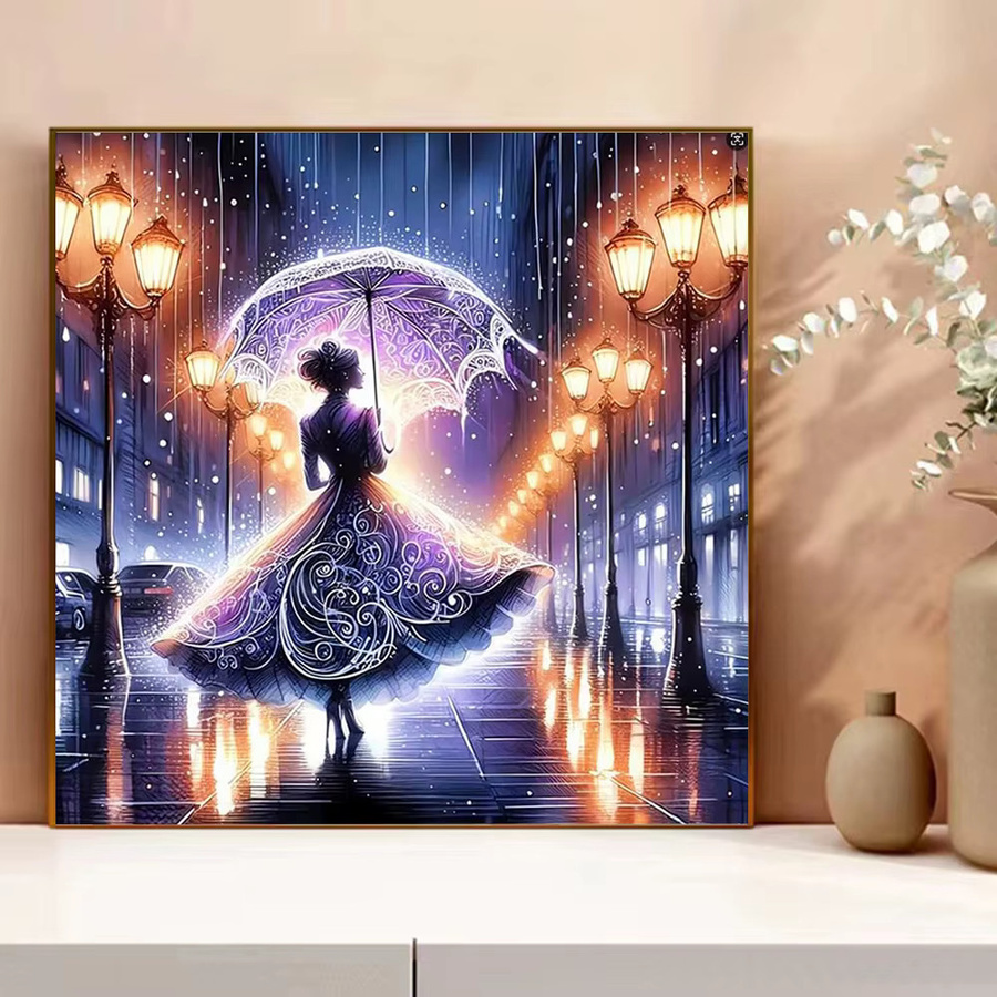 Evershine Kreuzstich-Set Porträt Mädchen mit bedruckter Leinwand, Multicolour, B/H: 30 x 30 cm - Bild 3