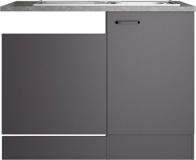 OPTIFIT Spülenunterschrank Kiel420, Anthrazit Matt, B/T/H: 110 x 60 x 88 cm - Bild 1