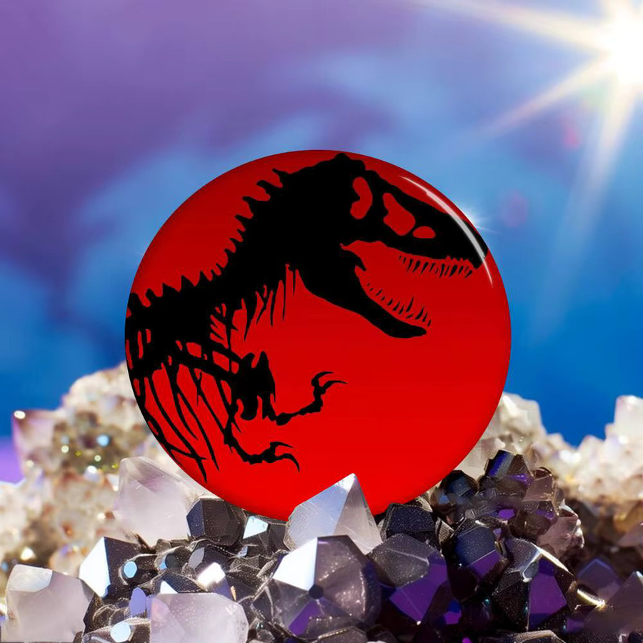 Brosche J-Jurassic P-Park Film Anime, Weißblech, Tier Icon, Pin - Bild 3