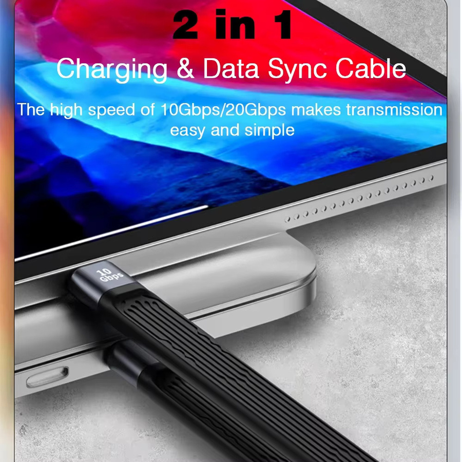 NNBILI USB-A auf USB-C Adapter mit 10Gbps Datenübertragung und PD 100W Ladeleistung, USB4 kompatibler OTG Konverter in Schwarz - Bild 3