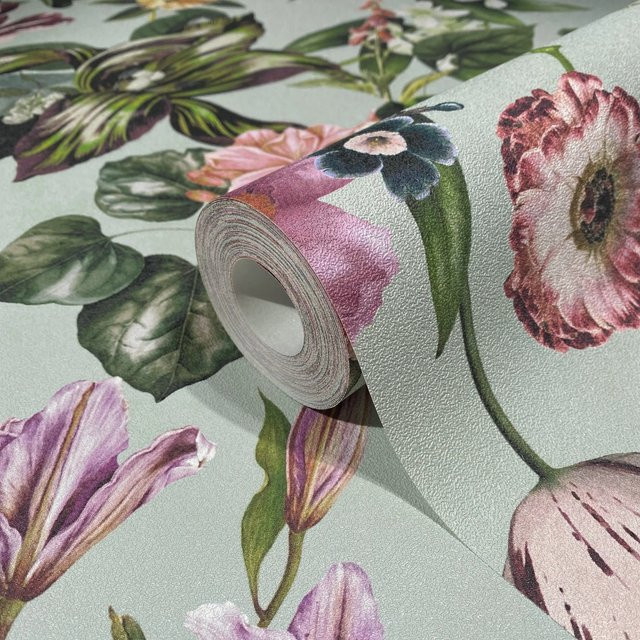Marburg Vliestapete Flora in Grün mit floralem Naturdesign und FSC-Zertifizierung - Bild 1