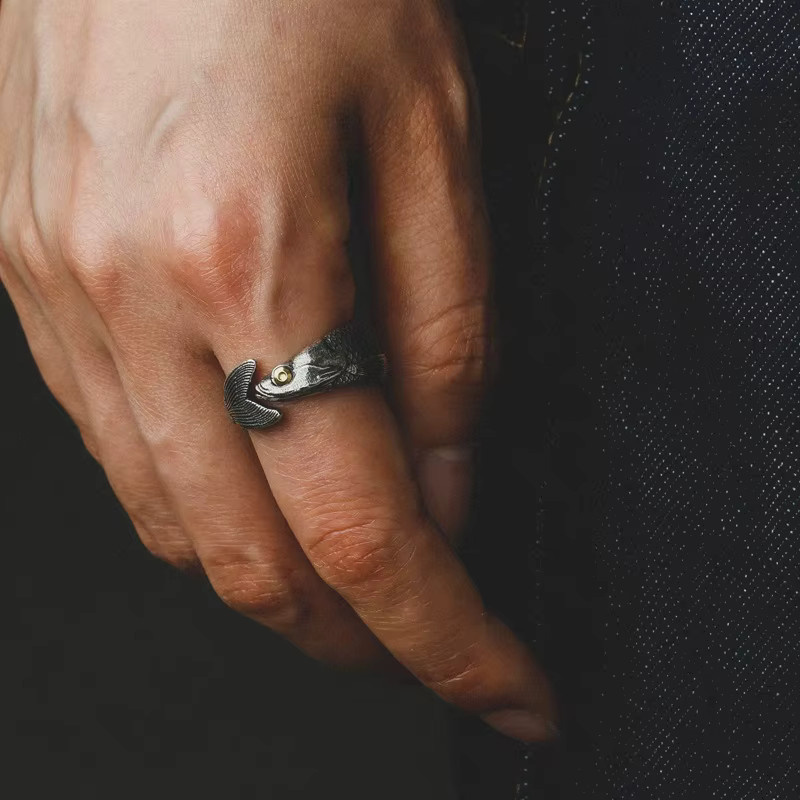 Buyee Ring, 925 Silber, Fisch, Unisex - Bild 5