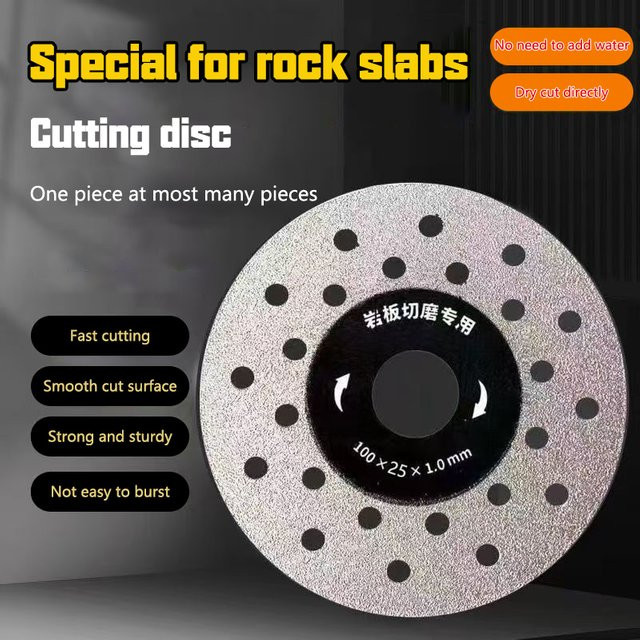 HUXUAN Poröse Trennscheibe 100mm für Stein und Keramik, Flache Schleif- und Schneidklinge mit verbreitertem Rock - Bild 1