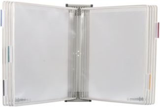 Tarifold Sterifold Antibakterielles Sichttafelsystem mit Wandhalter und 10 A4 Tafeln in Weiß - Bild 1