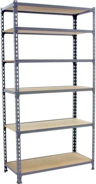PROREGAL Schwerlastregal Giant Muli mit 6 verstellbaren Fachböden, Grau, H x B x T: 250 x 80 x 30 cm - Bild 1