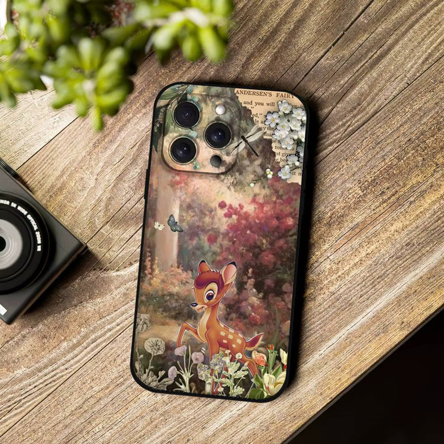 B-Bambi Cartoon Handyhülle für iPhone 11 bis 17 Pro Max Plus Mini aus weichem TPU in Multicolour - Bild 5