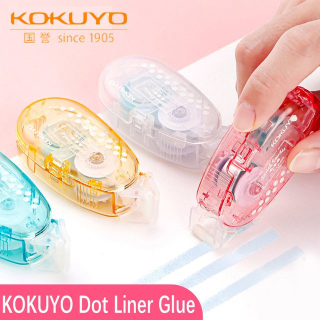 Kokuyo Dot Liner doppelseitiges Klebeband in Mehrfarbig für DIY, Scrapbooking und Schule - Bild 1