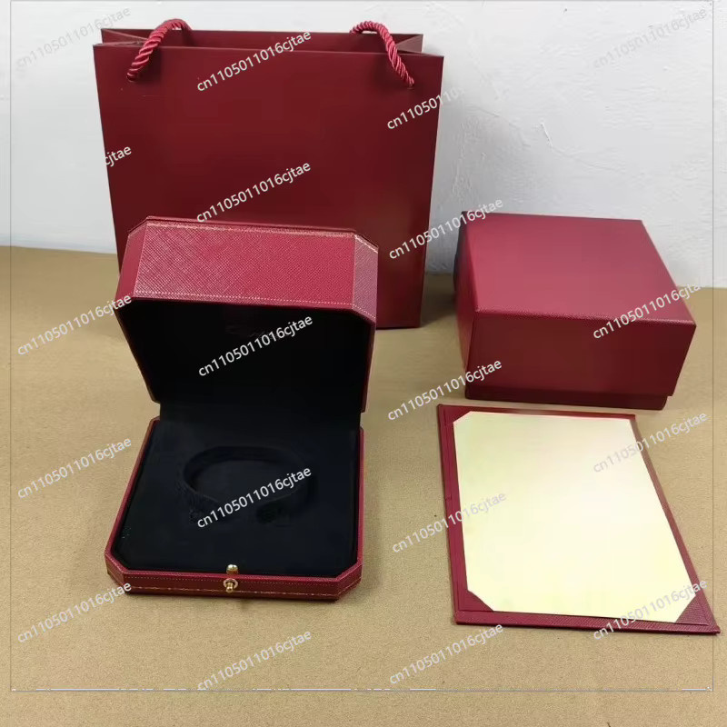 Hochwertige Schmuckaufbewahrungsboxen aus Papier in Rot für Ringe, Halsketten und Armbänder - Bild 3