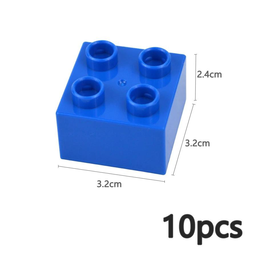 10-teiliges Set Bunte Bausteine 2x2 Punkt Große Größe für Kinder 3-6J - Bild 2