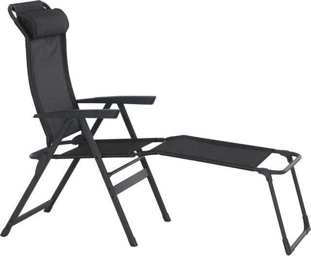 Siena Garden Klappsessel-Fußteil Comfort aus Aluminium in Anthrazit, B/H/T: 48 x 42 x 86,5 cm - Bild 1