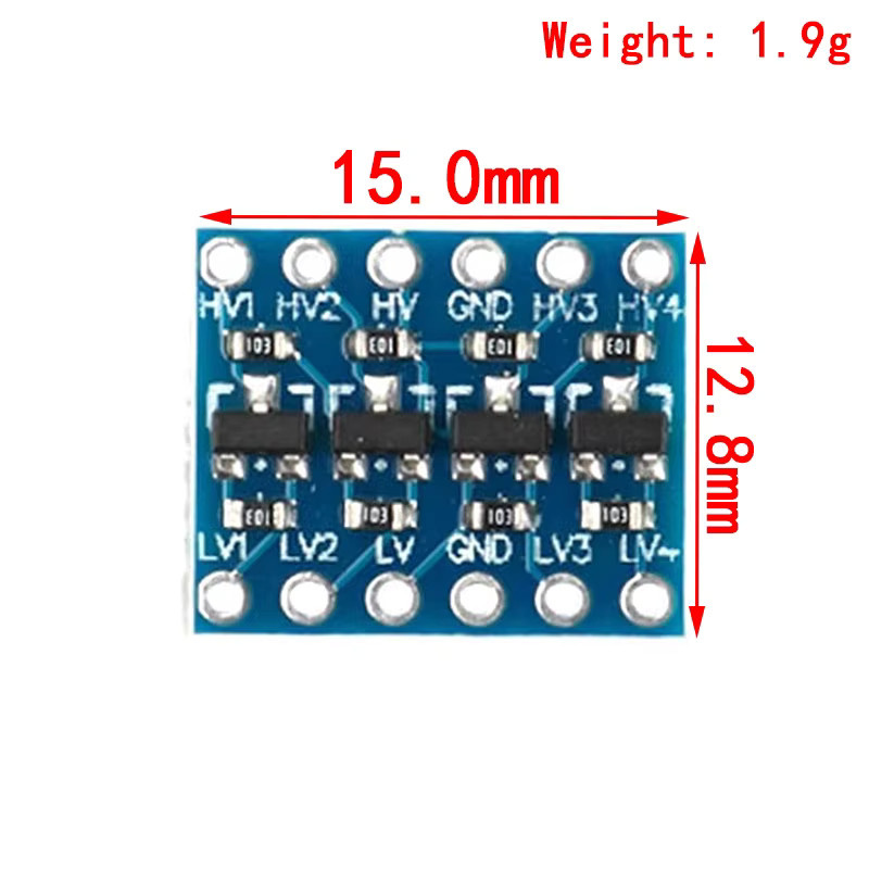 10 Stück Si Tai&SH 4-Kanal IIC I2C Bidirektionales Logic Level Converter Modul 5V bis 3,3V in Blau - Bild 2