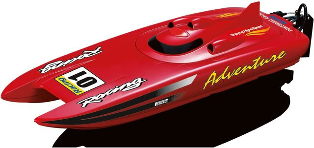 Amewi Adventure Rennkatamaran RC Motorboot rot RTR - Bild 1