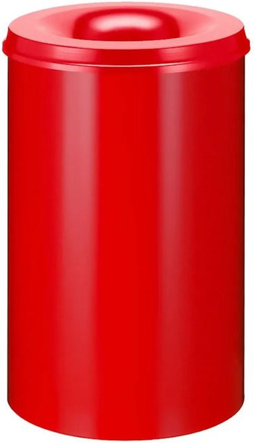 PROREGAL Selbstlöschender Papierkorb und Abfallsammler aus Metall in Rot, Volumen: 110 Liter, Höhe: 72 cm, Durchmesser: 47 cm - Bild 1
