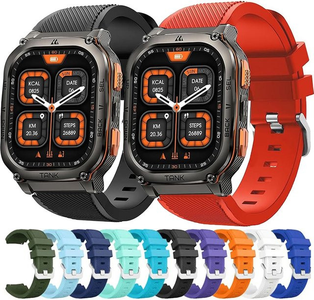 KOSPET Uhrenarmband Silikon, 22 mm, multicolor - Bild 1