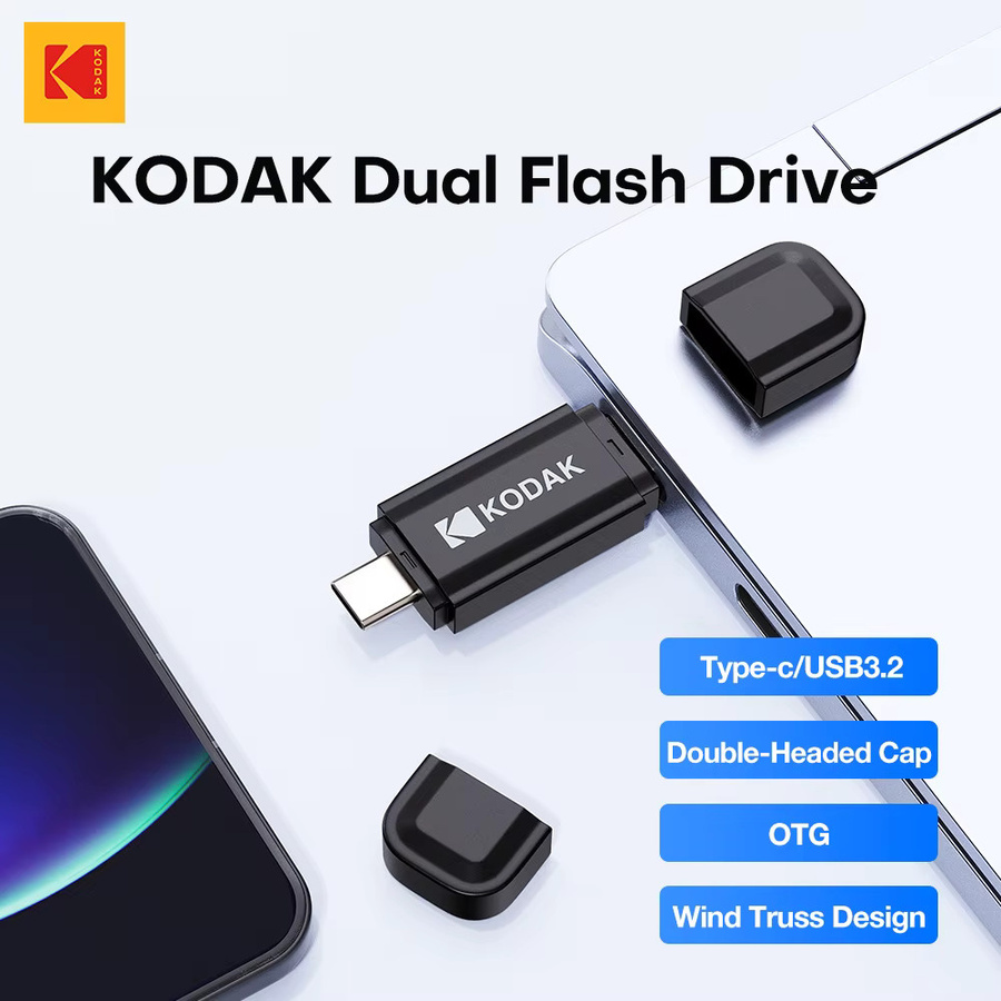 Kodak OTG USB-Stick USB 3.2 Typ C mit 256 GB in Schwarz - Bild 4