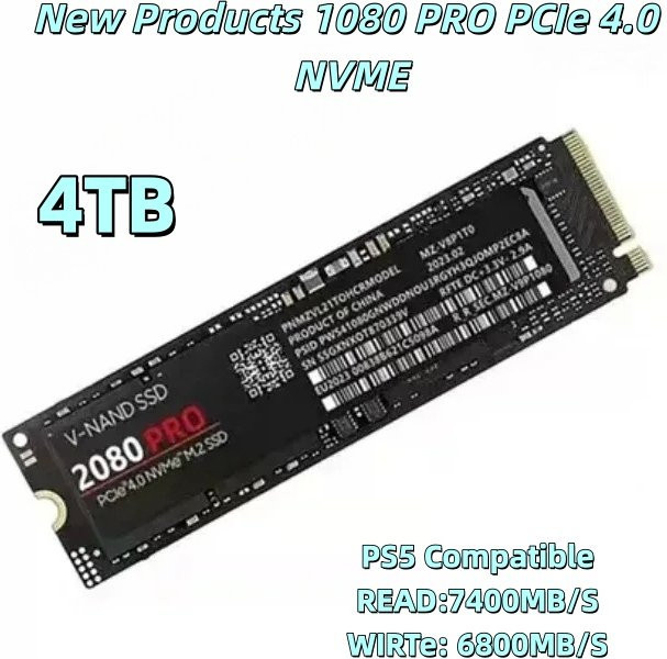 Samsung 2080PRO NVMe M.2 2280 SSD in Schwarz für PS5, PC und Laptop - Bild 1