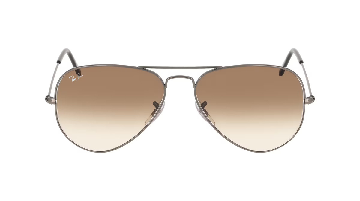 Ray-Ban RB 3025 Sonnenbrille Aviator, Vollrand, Metall, Unisex, grau, braun - Bild 1