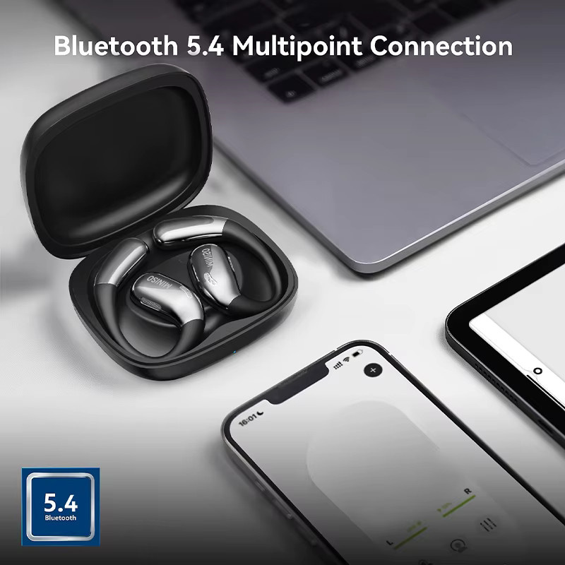MINISO X28 Bluetooth-Headset 5.4 In-Ear Sport-Kopfhörer mit Geräuschunterdrückung und Knopfsteuerung in Schwarz - Bild 4
