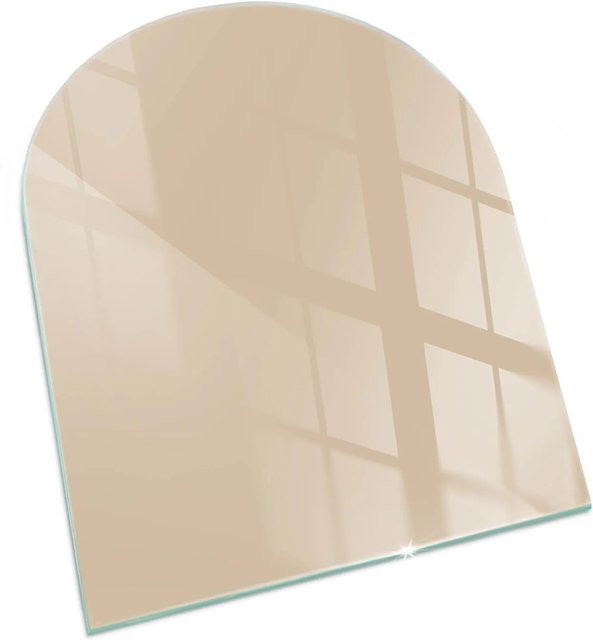 Tulup Glasplatte für Kaminöfen als Funkenschutzplatte in Gelb, B: 80 cm, H: 70 cm - Bild 1