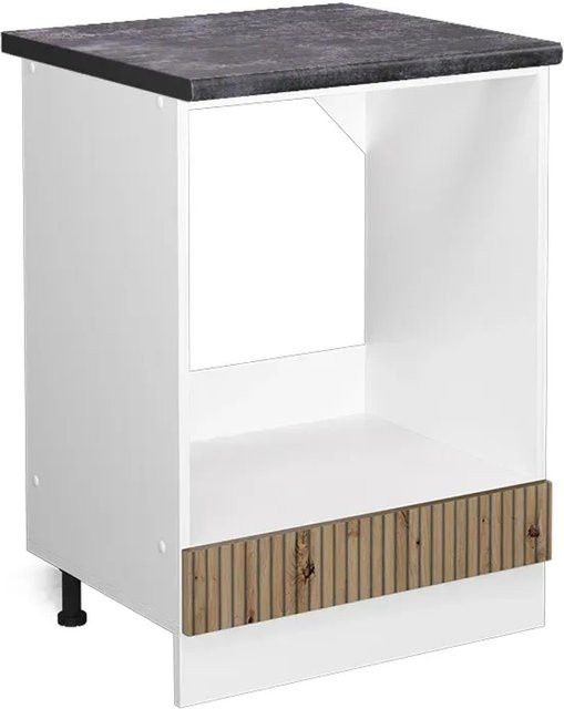 Vicco Herdbauschrank R-Line Artisan-Eiche/Weiß/Anthrazit B: 60 cm, H: 81,6 cm, T: 60 cm - Bild 1