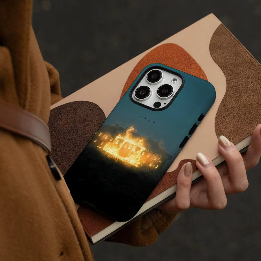 FEAR N-NF Rapper Handyhülle für iPhone 17 16 15 14 13 12 Pro Max Plus, glänzende HD-Doppelschicht-Flüssigkeitshartschale in Weiß - Bild 2