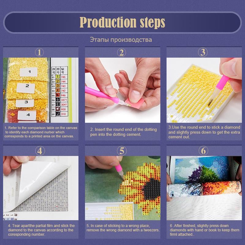 FIYO Diamond Painting Set Delphin Motiv in Multicolor, 5D DIY Diamant Stickerei als Kreuzstich Mosaik, B x H: 30 x 40 cm - Bild 1