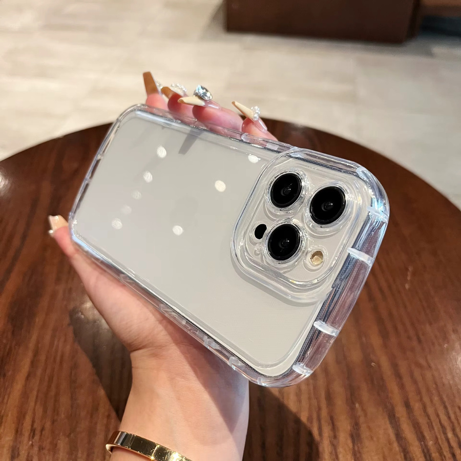 Transparente Silikon-Handyhülle mit Kamera-Schutz und Airbag-Abdeckung für Apple iPhone Modelle - Bild 2
