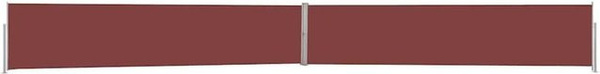 vidaXL Ausziehbare Seitenmarkise Braun mit automatischer Aufroll-Funktion aus Polyester und Stahl, Breite: 1200 cm, Höhe: 140 cm