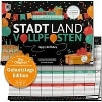 Denkriesen Stadt Land Vollpfosten - Geburtstags Edition, Partyspiel - Bild 1