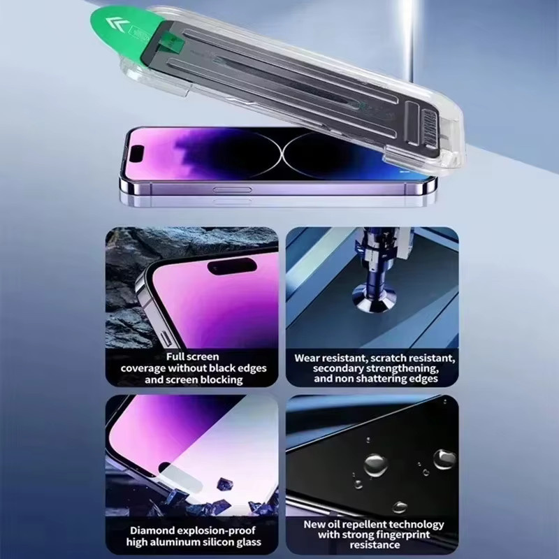 AKABEILA Anti-Spy Displayschutzfolie aus Glas mit oleophober Beschichtung für iPhone 11 bis iPhone 18 Pro Max, Matt, Transparent - Bild 6