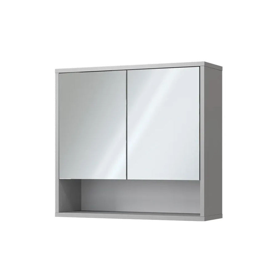 Vicco Badspiegelschrank Eliza Grau B: 70 cm, H: 65 cm mit 2 Türen und Ablage - Bild 3
