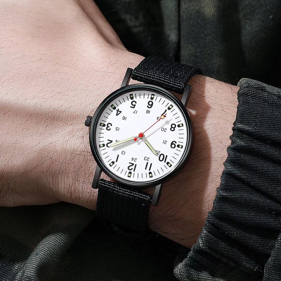 yolako Armbanduhr Quarz, Textil/NATO, Schwarz, Herren - Bild 4