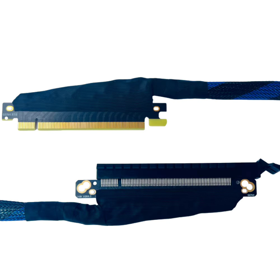 ADT-Link PCI E 4.0 x 16 Grafikkarten-Biegungskabel Gen4 in Schwarz und Silber mit 32 cm Länge - Bild 4