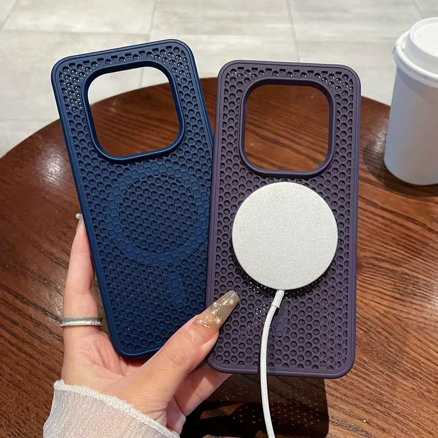 MagSafe kompatible Schutzhülle mit Mesh-Wärmeableitung für Huawei Honor Magic 7 und Magic 6 GT Pro in Blau - Bild 1